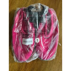 NEW Easy USA Womens Pink Mesh Water Shoes Size 7 Slip On Beach Pool